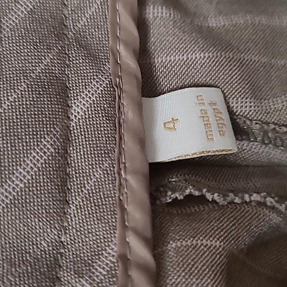 The Limited Tan Striped Wool Blend The Perfect Travel Suit Drew Fit Capri Pants - Picture 4 of 9